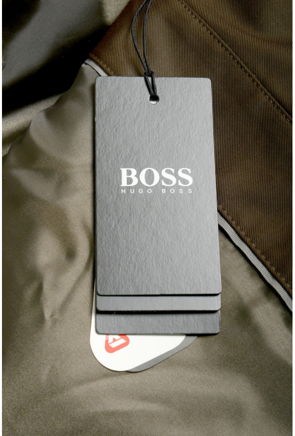 Hugo Boss Men's "Dain" Olive Green Button Down Trench Coat : Picture 6