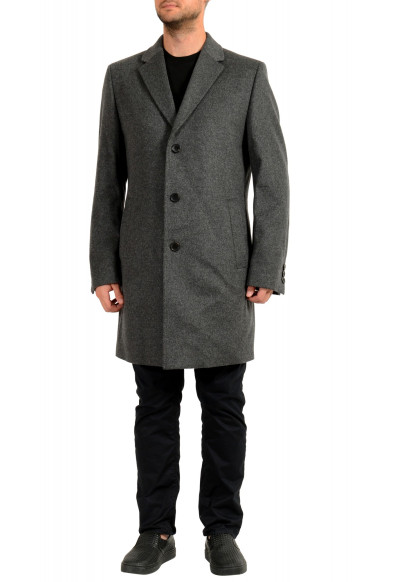 Hugo Boss Men's "Stratus3" Regular Fit Gray Wool Cashmere Coat