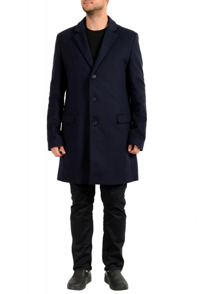 Hugo Boss Men's "Migor1941" Navy Blue Wool Cashmere Coat