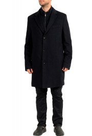 Hugo Boss Men's "T-Lennard4" Regular Fit Blue Wool Cashmere Coat 