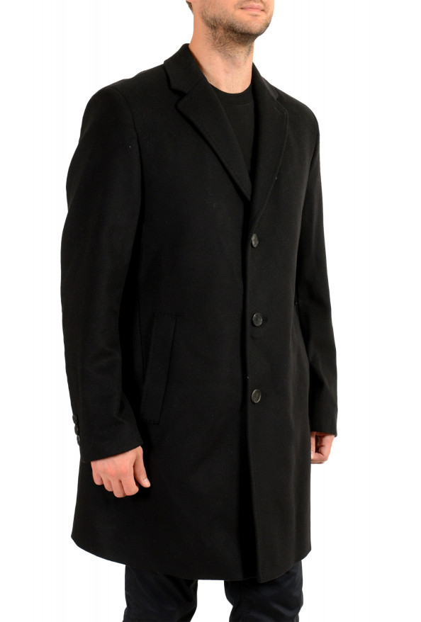 Hugo Boss Men's "Stratus3" Regular Fit Black Wool Cashmere Coat: Picture 2