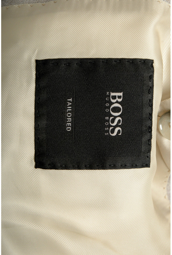 Hugo Boss Men's "T-Jarrod/Lone" Regular Fit Gray Silk Linen Wool Two Button Suit: Picture 12