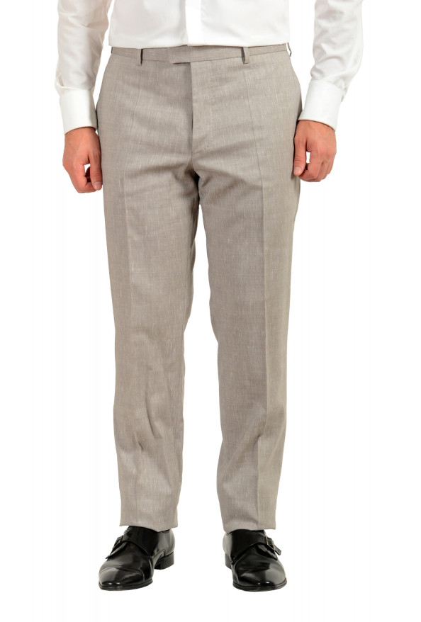 Hugo Boss Men's "T-Jarrod/Lone" Regular Fit Gray Silk Linen Wool Two Button Suit: Picture 8