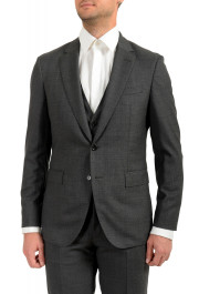 Hugo Boss Men's "FHarverson2Garvin2WE" Gray Slim Fit 100% Wool Three Piece Suit: Picture 4