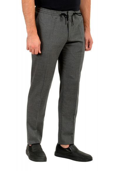 Hugo Boss Men's "Banks2" Slim Fit Gray 100% Wool Elastic Waist Casual Pants: Picture 2