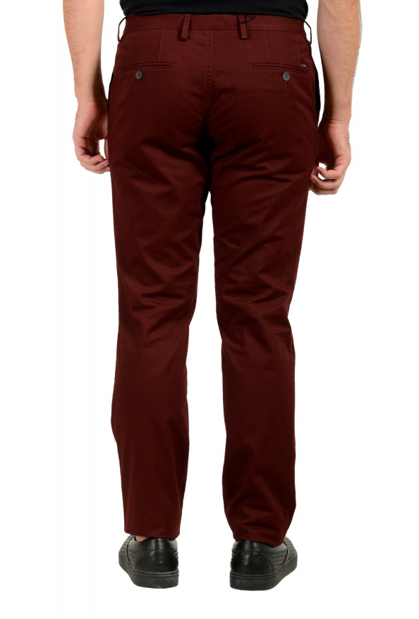 Hugo Boss Men's "Stanino16-W" Burgundy Flat Front Casual Pants: Picture 3