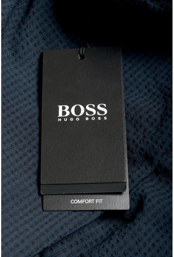 Hugo Boss Men's "Paco-WG" Black & Blue Plaid Flat Front Casual Pants: Picture 4