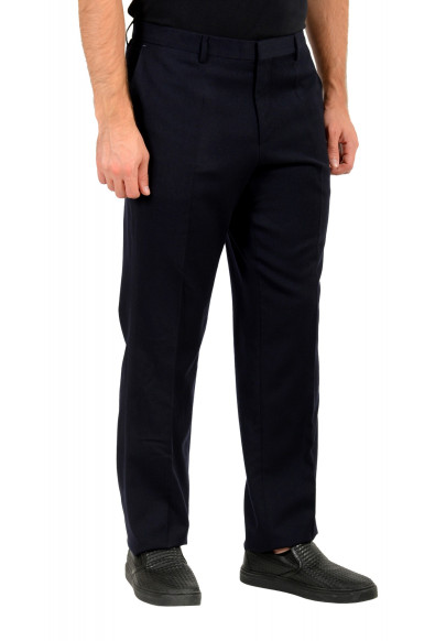 Hugo Boss Men's "Genesis2" Navy Blue 100% Wool Flat Front Dress Pants: Picture 2