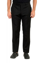 Hugo Boss Men's "Simmons182" Regular Fit Black 100% Wool Dress Pants