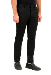 Hugo Boss Men's "Kaito1-Travel1" Tapered Slim Fit Black Wool Casual Pants: Picture 2