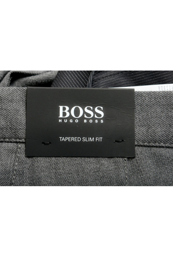 Hugo Boss Men's "Kaito2-Det-S" Tapered Slim Fit Gray Wool Pants : Picture 4