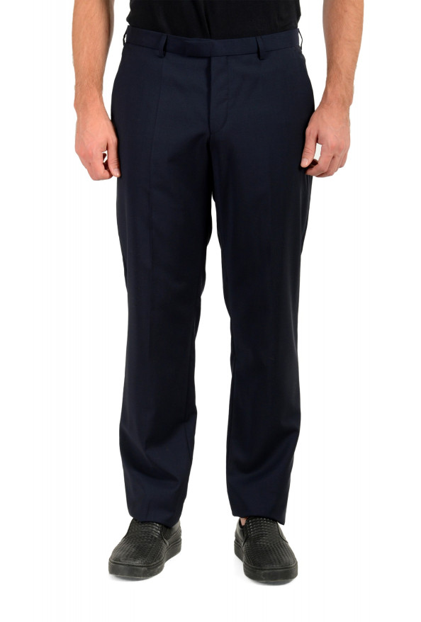 Hugo Boss Men's "Simmons182" Regular Fit Navy Blue 100% Wool Dress Pants