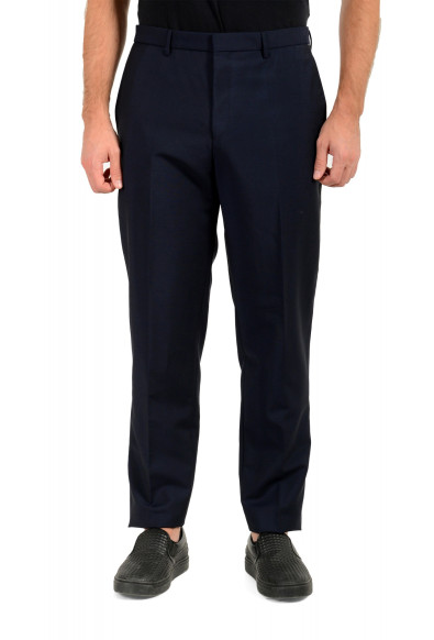 Hugo Boss Men's "Pirko4" Mohair Wool Blue Tuxedo Style Dress Pants