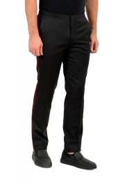 Hugo Boss Men's "Hemins" 100% Wool Black Tuxedo Style Dress Pants: Picture 2