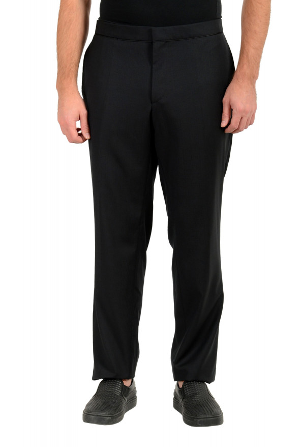 Hugo Boss Men's "Henry1/Glow1" Slim Fit Black 100% Wool Dress Pants 