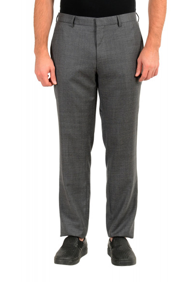 Hugo Boss Men's "Genesis3" Slim Fit Gray 100% Wool Dress Pants 