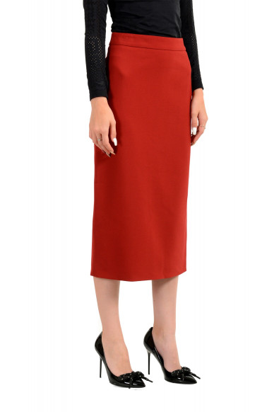 Hugo Boss Women's "Vinoa" True Red Straight Pencil Skirt: Picture 2