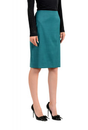 Hugo Boss Women's "Vikena" Teal Green 100% Wool Straight Pencil Skirt: Picture 2