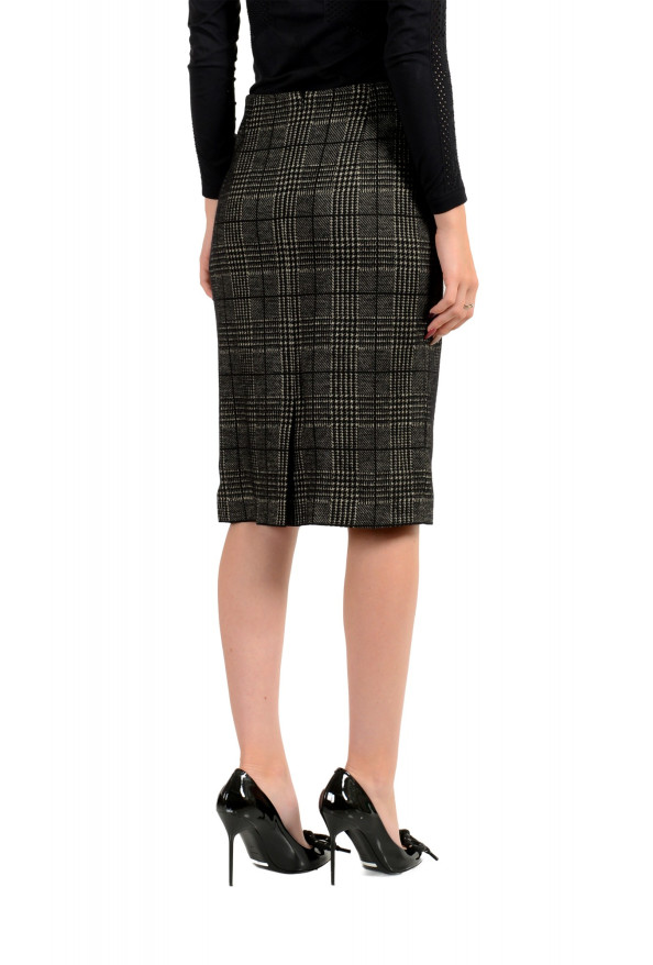 Hugo Boss Women's "Vidar" Wool Plaid Pencil Skirt: Picture 3