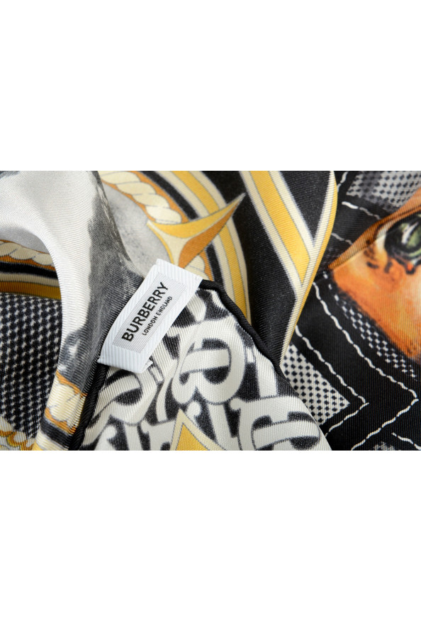 Burberry Unisex "DeeR" Multi-Color Logo Print 100% Silk Shawl Scarf: Picture 3