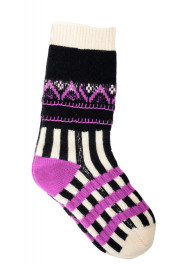 Burberry Wool Cashmere Multi-Color Patchwork Socks
