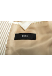 Hugo Boss Men's Janson3 Beige Striped Wool Linen Two Button Blazer : Picture 5