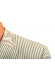 Hugo Boss Men's Janson3 Beige Striped Wool Linen Two Button Blazer: Picture 4