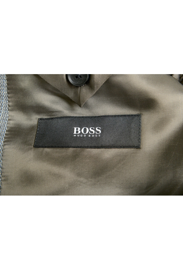 Hugo Boss Men's "Nobis4" Blue Plaid Slim Fit Two Button Blazer: Picture 6