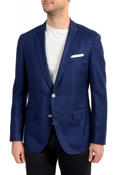 Hugo Boss Men's Hartlay Slim Fit Blue 100% Wool Two Button Blazer 