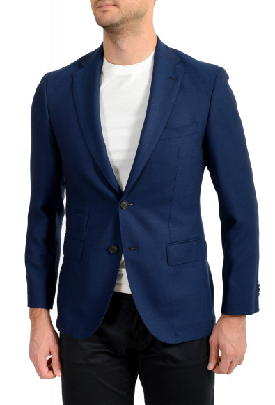 Hugo Boss Men's Jet5 Regular Fit Blue 100% Wool Two Button Blazer 