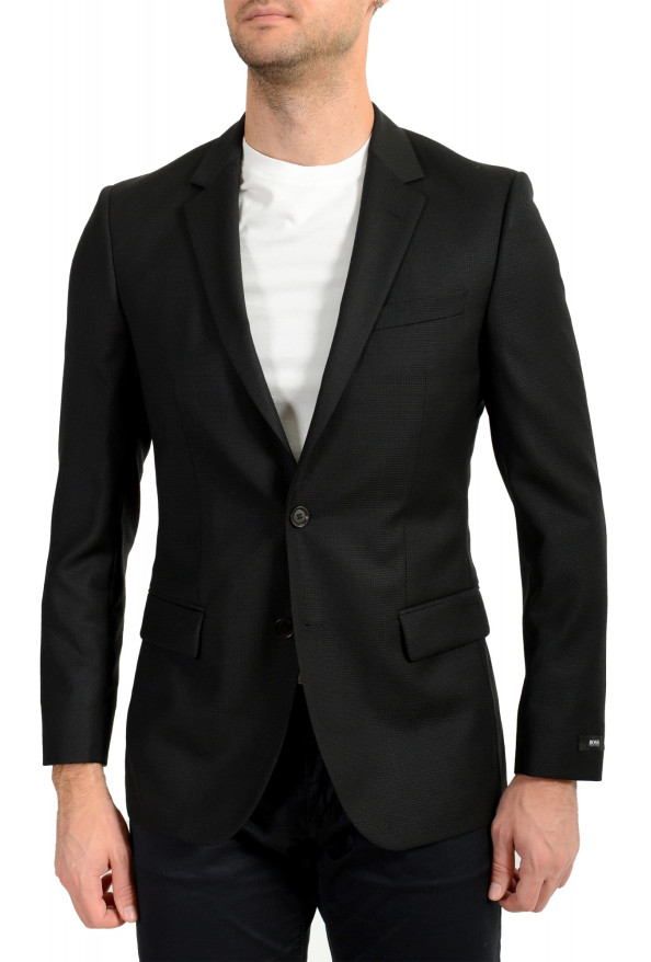 Hugo Boss Men's "Hutch3" Black 100% Wool Two Button Blazer 