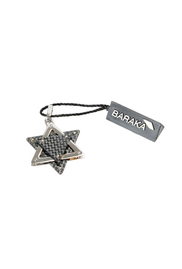 BARAKA ST291121BICO000000 White Gold Carbon Fiber Star Of David Pendant: Picture 3