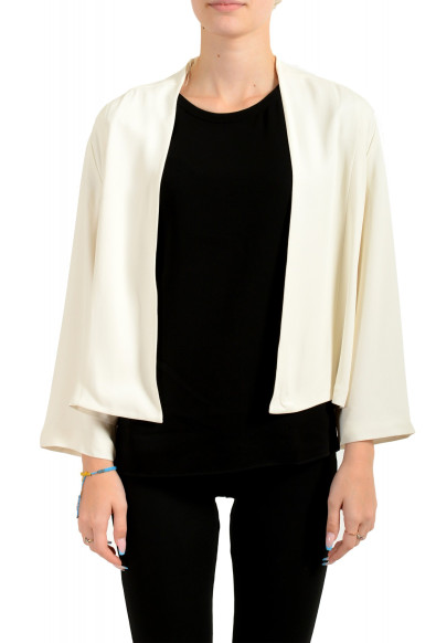 Hugo Boss Women's "Janolie" Ivory 3/4 Sleeve Buttonless Blazer 