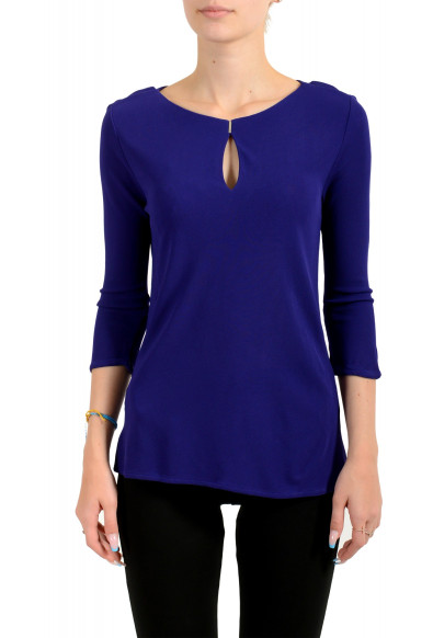 Hugo Boss Women's "Epina" Bright Purple 3/4 Sleeve Blouse Top