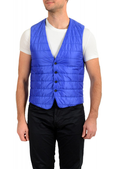 Hugo Boss Men's "Hiwan" Slim Fit Bright Blue Button Down Insulated Vest
