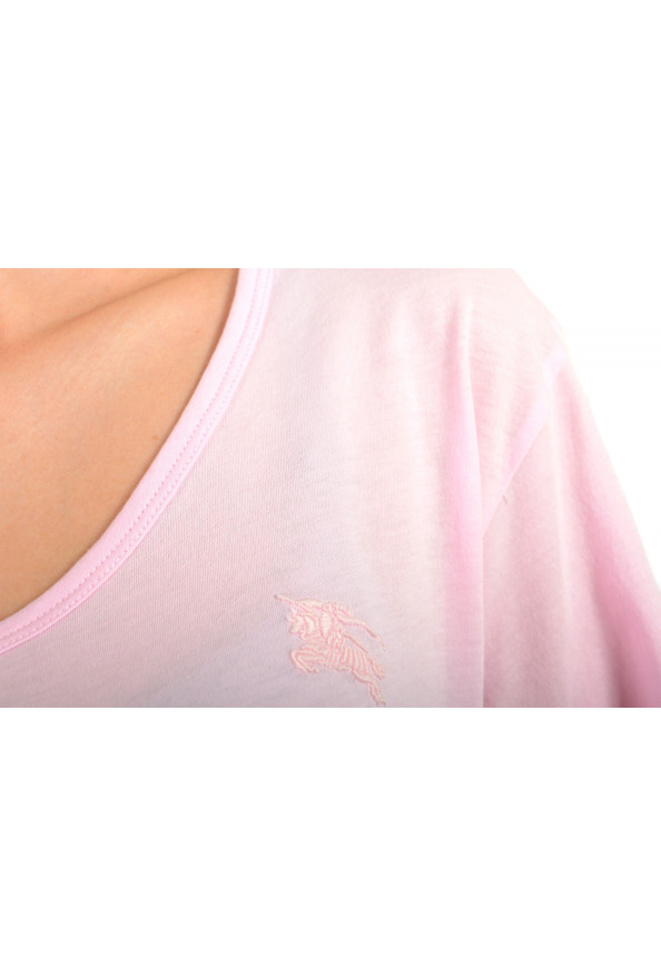 Burberry Women's City Pink Short Sleeve Logo Embroidered T-Shirt: Picture 4