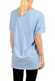 Burberry Women's Light Blue Short Sleeve Logo Embroidered T-Shirt : Picture 3