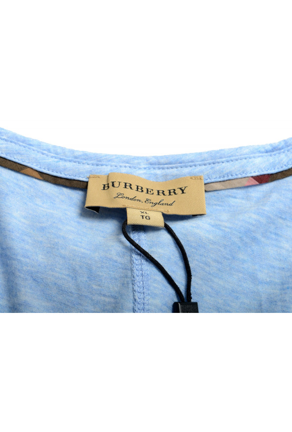 Burberry Women's Light Blue Short Sleeve Logo Embroidered T-Shirt : Picture 5