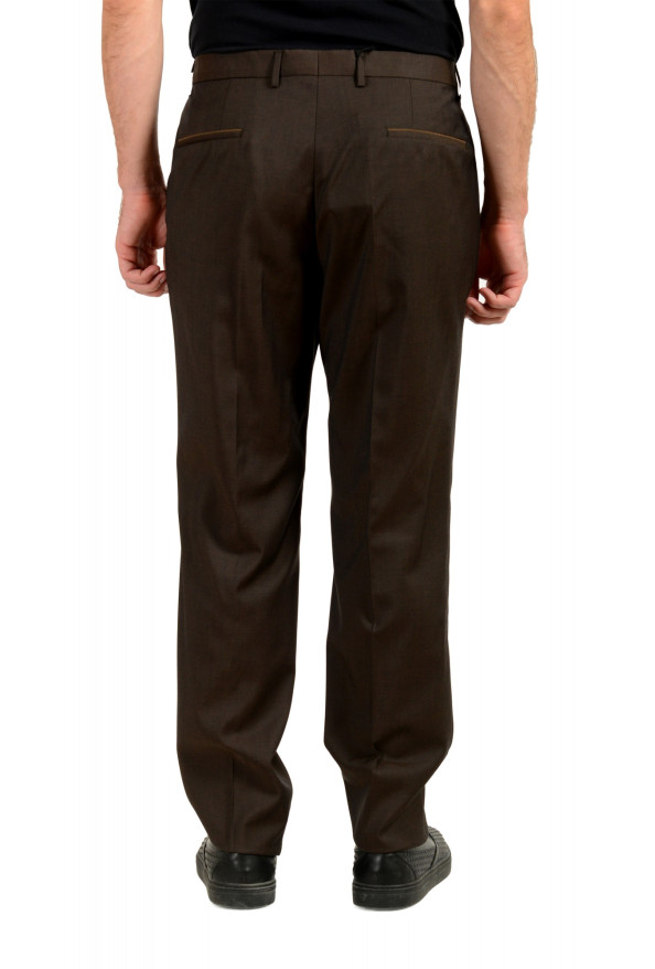Hugo Boss Men's "Giro5" Slim Fit Brown 100% Wool Dress Pants: Picture 3