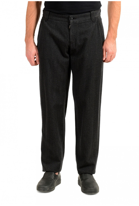 Dolce & Gabbana Men's Gray 100% Wool Pleated Dress Pants 