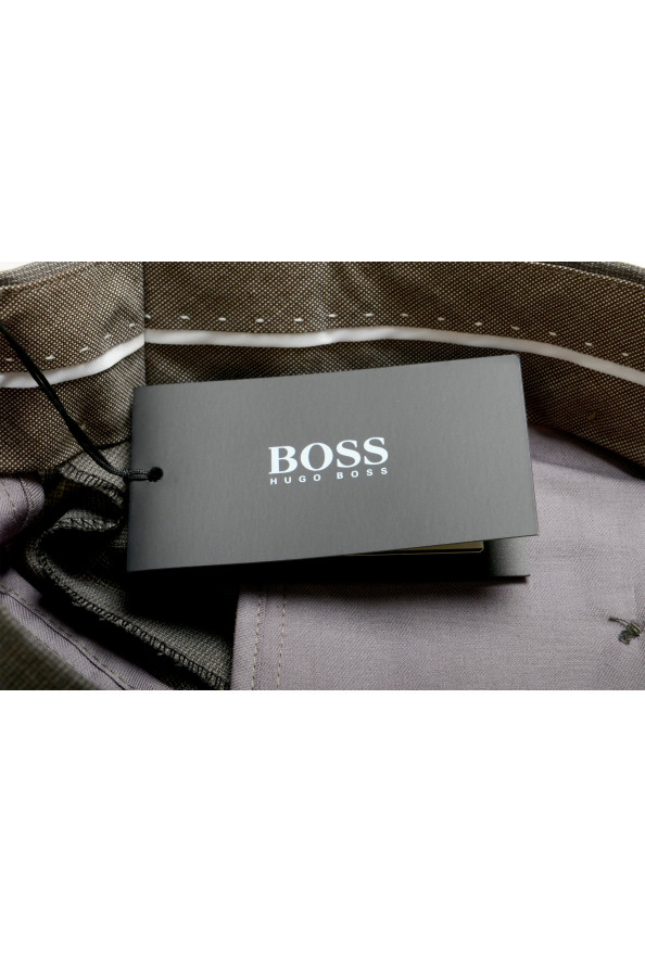 Hugo Boss Men's "Leenon" Gray Flat Front 100% Wool Dress Pants : Picture 5