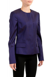 Hugo Boss Women's "Jamaren" Purple 100% Wool Button Down Blazer : Picture 2