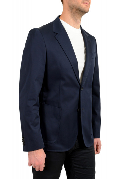 Hugo Boss Men's "Sevis" Slim Fit 100% Cotton Navy Blue Two Button Blazer: Picture 2
