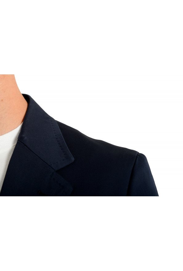 Hugo Boss Men's "Sevis" Slim Fit 100% Cotton Navy Blue Two Button Blazer: Picture 4