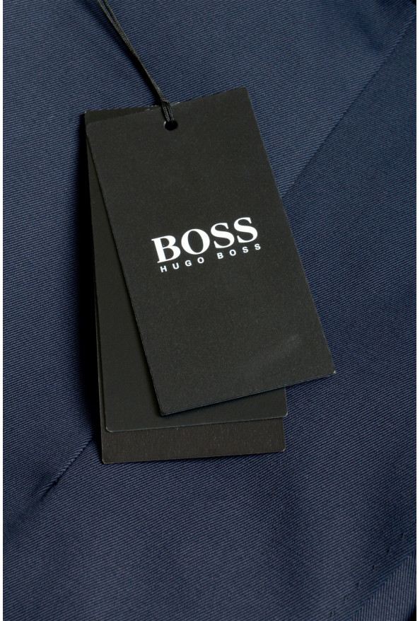 Hugo Boss Men's "Sevis" Slim Fit 100% Cotton Navy Blue Two Button Blazer: Picture 6