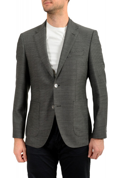 Hugo Boss Men's "Janson7" Regular Fit 100% Wool Gray Two Button Blazer