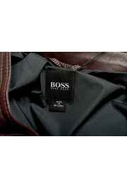 Hugo Boss Men's "Nestem" 100% Leather Burgundy Bomber Jacket : Picture 5