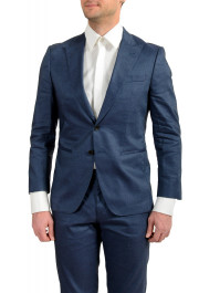 Hugo Boss Men's "Helward3/Gelvin" Slim Fit Blue Linen Suit : Picture 4