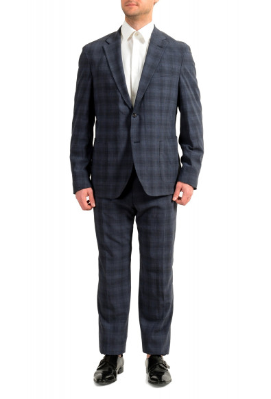 Hugo Boss Men's T-Novem/Brite Silk Wool Blue Plaid Two Button Suit 