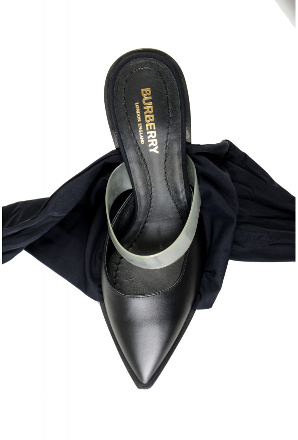 Burberry Women's "Tillington" Black Leather High Heel Pumps Shoes: Picture 7